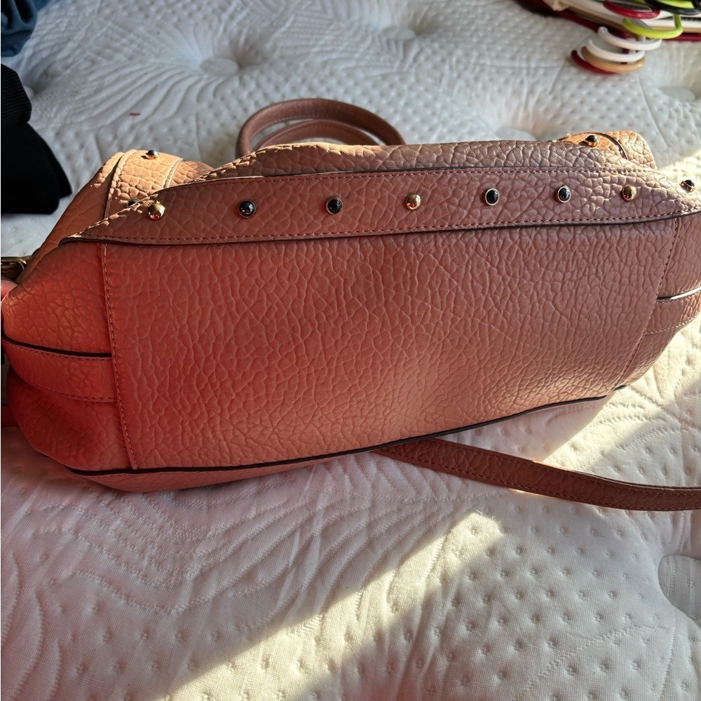 Jessica Simpson Pink Textured Handbag with Stud Accents - Picture 2 of 8